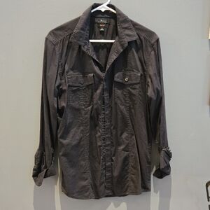Men's Black Button-Up Jacket